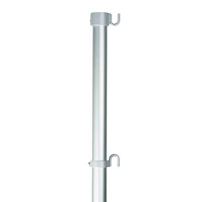 Asta per bandiera in alluminio anodizzato ø32 con ganci
