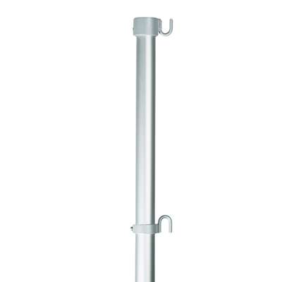 Asta per bandiera in alluminio anodizzato ø25 con ganci