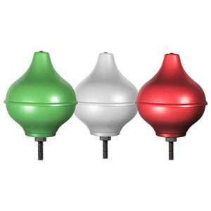 Pomoli tricolore in alluminio 130 mm Set Italia