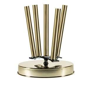 Base acciaio inox oro ASI 430 a 5 sedi