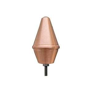 Pomolo conico in rame per aste per bandiere da esterno 70 mm
